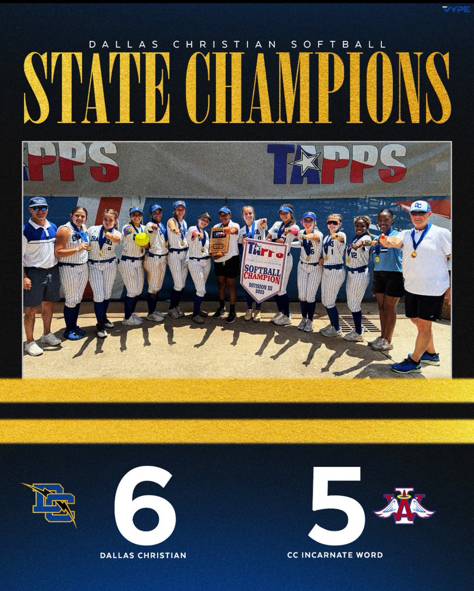 BOOM!!!!!!!  Down 5-3 with 2 outs in the bottom of the 7th and your Lady Chargers hit a walk off triple by Raegan Haar to win a State Title!!  It is a great day to be a Charger!
#proudtobeDC