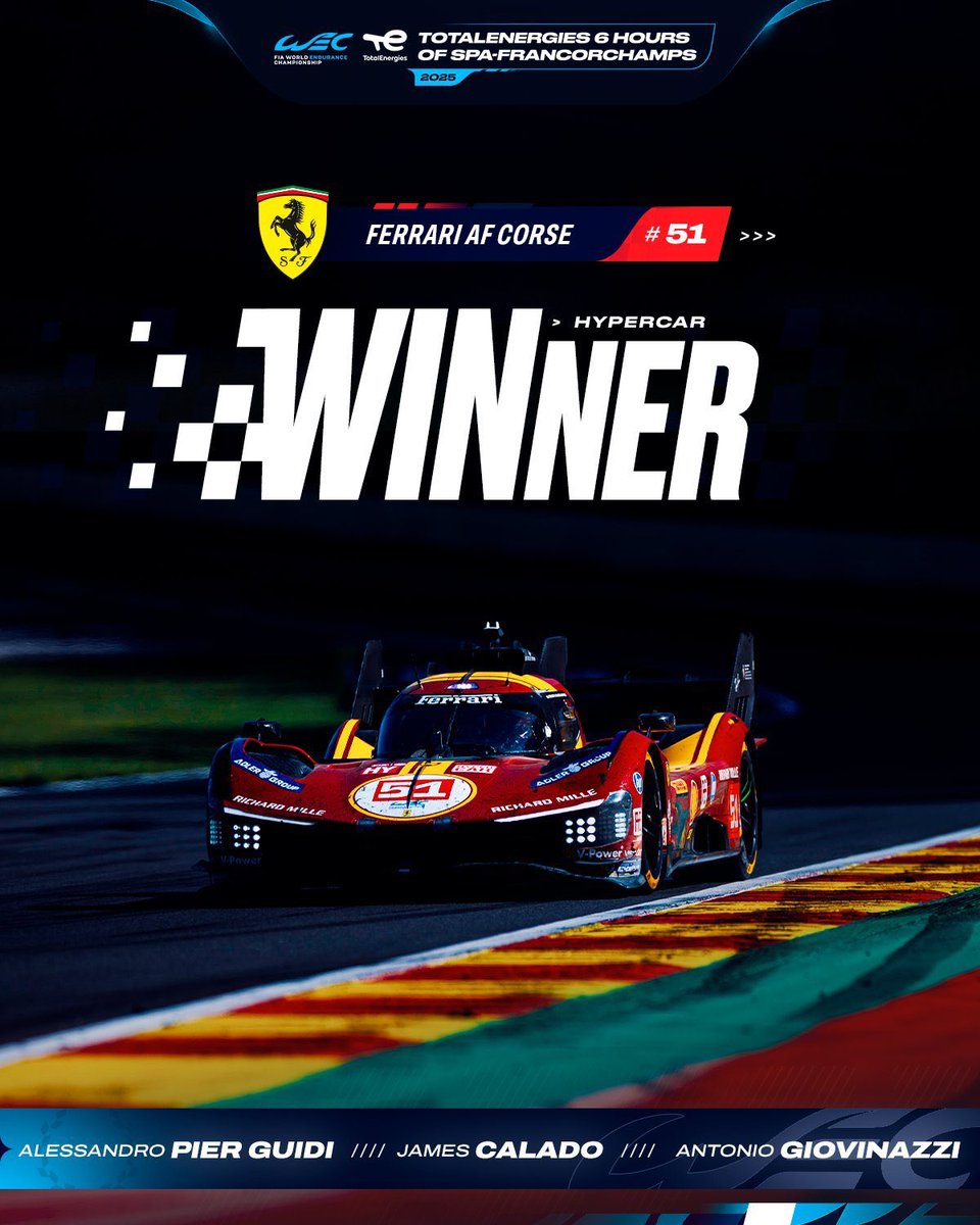 AshKerimas's tweet photo. 3 in a row,both classes won,and it’s a Ferrari1-2,OMG https://t.co/Si2Cp1wLuE