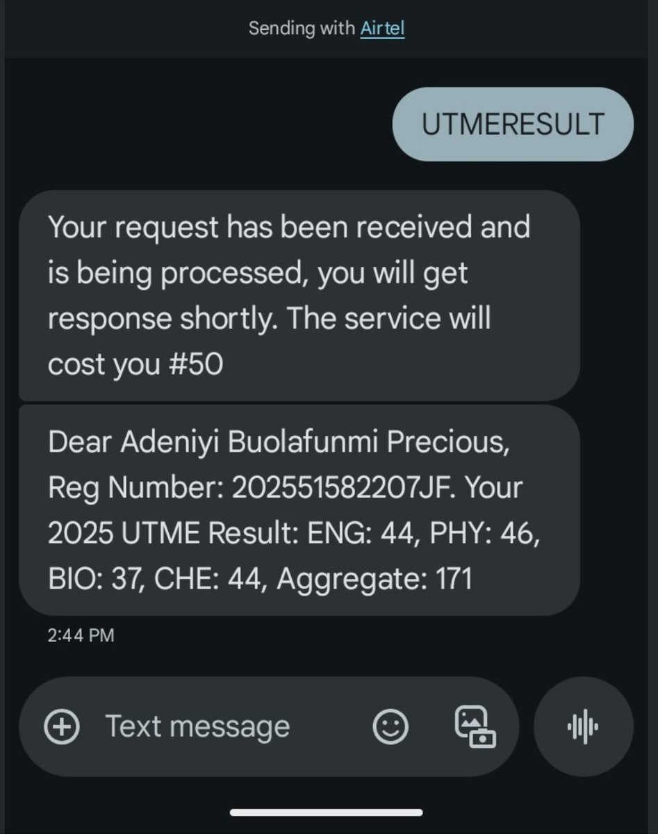 She is threatening to take her life. She only prepared for a month to score 234 last year. This year she put in all effort and JAMB gave her 171.

A lot of youngsters are thinking suicidal. My DM is full with many of them. 1761 person have shared similar complaints so far.

The