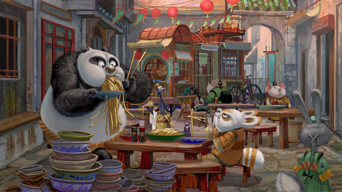 SrCardoz's tweet image. Anteriormente, en los primeros borradores del guion de Kung Fu Panda, Shifu iba a ser el padre adoptivo de Po (Shifu es un panda rojo) y el Sr. Ping iba a ser el jefe explotador de Po (sin embargo, lo cambiaron por petición de uno de los escritores)