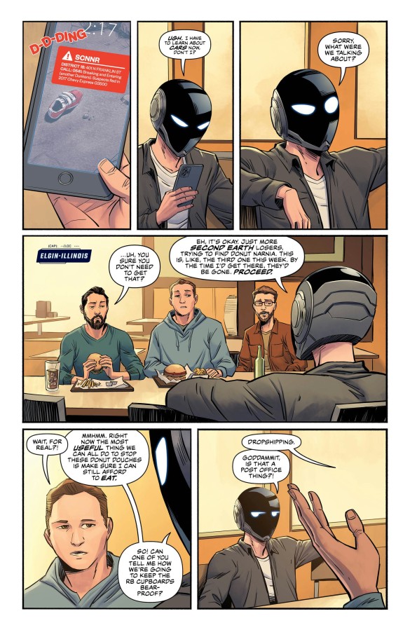 Ben Reilly (@benreilly_6160) on Twitter photo RADIANT BLACK #34 by <a href="/KyleDHiggins/">Kyle Higgins</a> , <a href="/JoeClarkChicago/">Joe Clark</a> & <a href="/eduardoferigato/">Eduardo Ferigato</a> PREVIEW!
They know the truth. They’ve read the signs. Only they know what is really happening in donut shops across America. It’s time for the world to see! 🕳️ RADIANT BLACK #34 by <a href="/KyleDHiggins/">Kyle Higgins</a> , <a href="/JoeClarkChicago/">Joe Clark</a> & <a href="/eduardoferigato/">Eduardo Ferigato</a> PREVIEW!
They know the truth. They’ve read the signs. Only they know what is really happening in donut shops across America. It’s time for the world to see! 🕳️