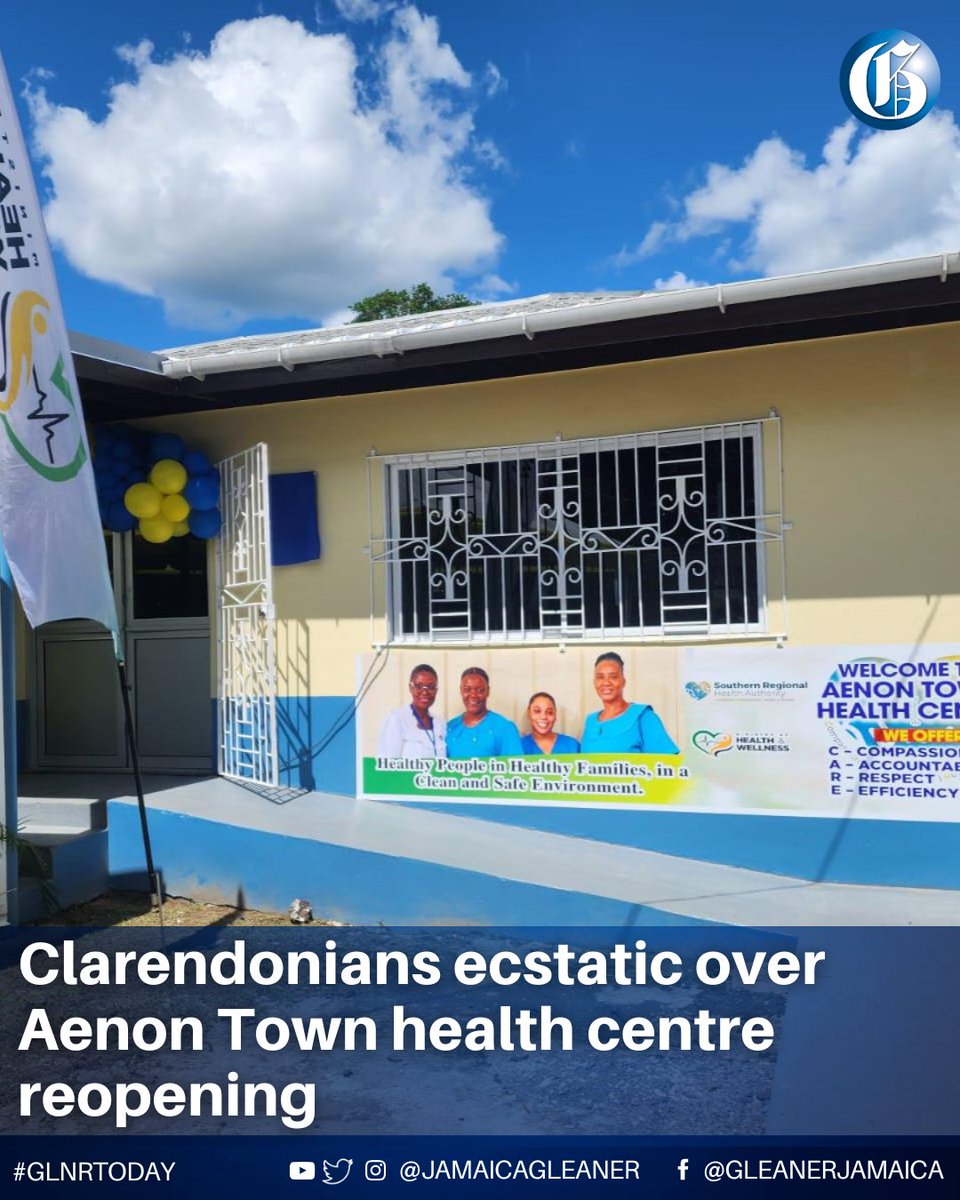 Residents of Aenon Town in northern Clarendon are expressing excitement and gratitude following the official reopening of the upgraded Aenon Health Centre.

Read more: jamaica-gleaner.com/article/lead-s… #GLNRToday
