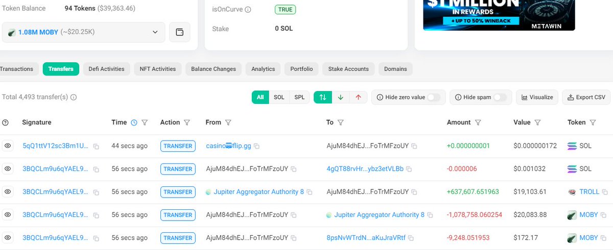 JUST IN: Smart MOBY whale sold $20K MOBY and bought $20K $TROLL