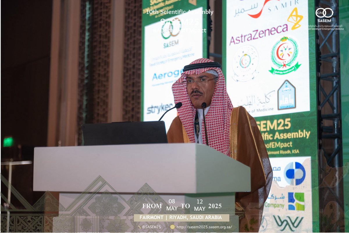 SASEM25 (@sasem25) on Twitter photo انطلق حفل افتتاح #ساسم25 برعاية معالي وزير الصحة، وينوب عنه سعادة مساعد وزير الصحه الدكتور. محمد عبدالعالي، الذي شرفنا بكلمته الافتتاحية
حضور كريم يُثري انطلاقة هذا الحدث العلمي المميز في طب الطوارئ.
#SASEM25
<a href="/SaudiEmergency/">SASEM</a>
#ADecadeOfEMpact 
#EMbracingTheFuture انطلق حفل افتتاح #ساسم25 برعاية معالي وزير الصحة، وينوب عنه سعادة مساعد وزير الصحه الدكتور. محمد عبدالعالي، الذي شرفنا بكلمته الافتتاحية
حضور كريم يُثري انطلاقة هذا الحدث العلمي المميز في طب الطوارئ.
#SASEM25
<a href="/SaudiEmergency/">SASEM</a>
#ADecadeOfEMpact 
#EMbracingTheFuture
