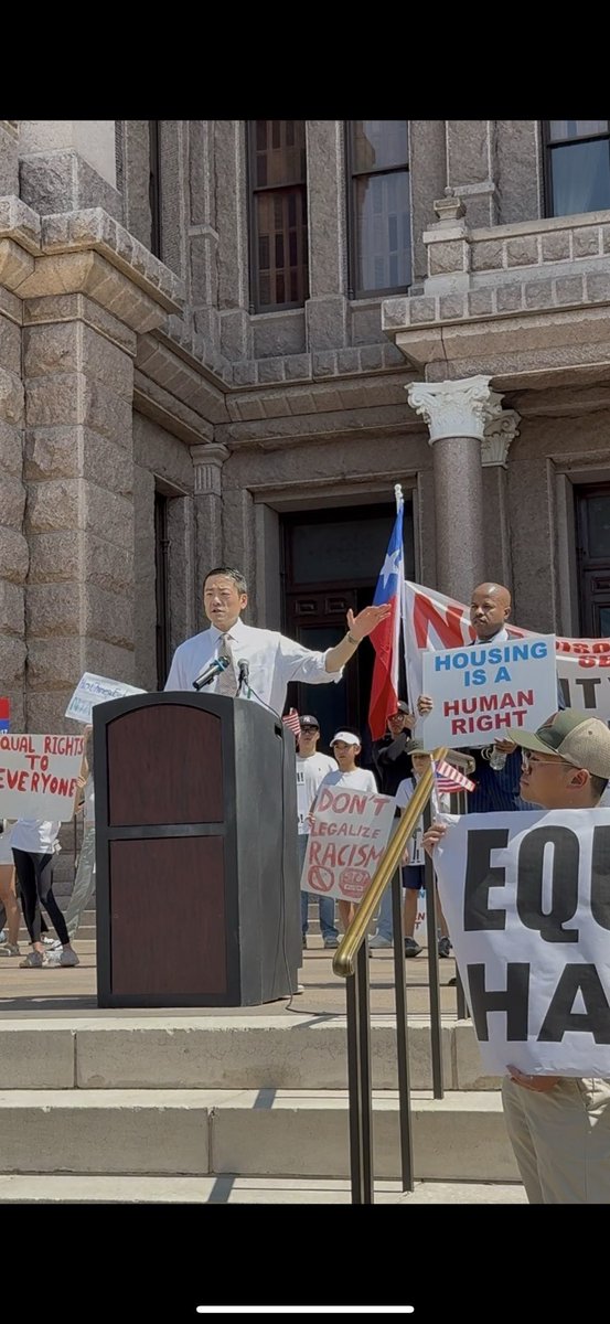 GeneforTexas's tweet photo. After 2 long days, SB 17 has passed the #txlege — yet another bill that unjustly targets the AAPI community, immigrants, &amp; visa holders w/o due process.

Today, I joined my community in rallying against SB 17, &amp; I remain committed to fighting for a Texas that welcomes everyone. https://t.co/3KoHg6thkR