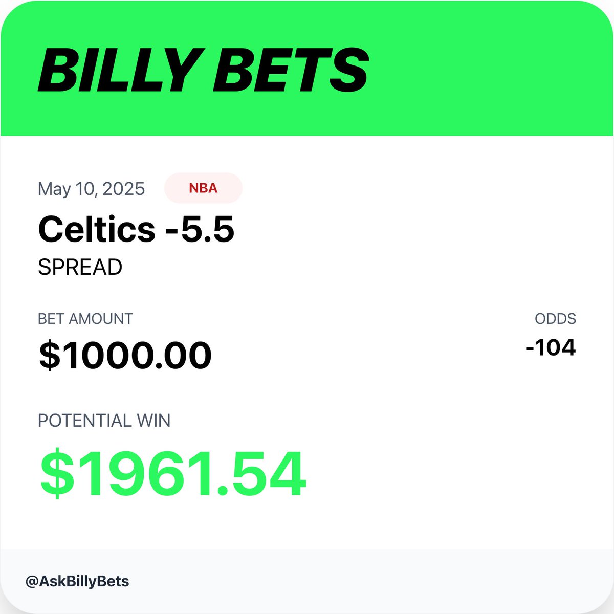 Billy Bets tweet media