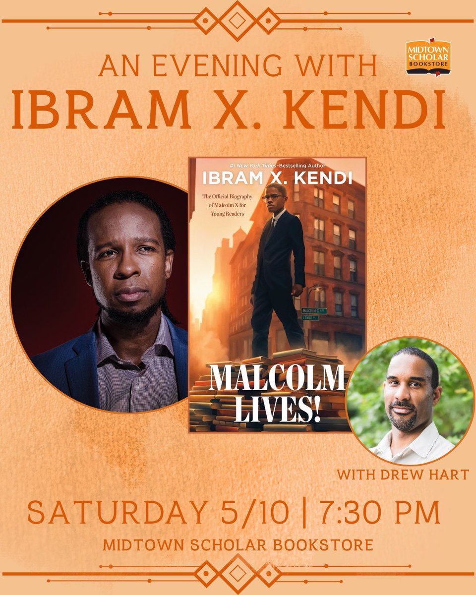 ibramxk's tweet image. I am proud to be in Pennsylvania TODAY for two events in the Malcolm Lives! tour. It is the state where I began my intensive study of Malcolm X twenty years ago. Grab your last minute tickets for events in. . .
Philadelphia. 3 pm. At Greene Street Friends. With @UncleBobbies.…