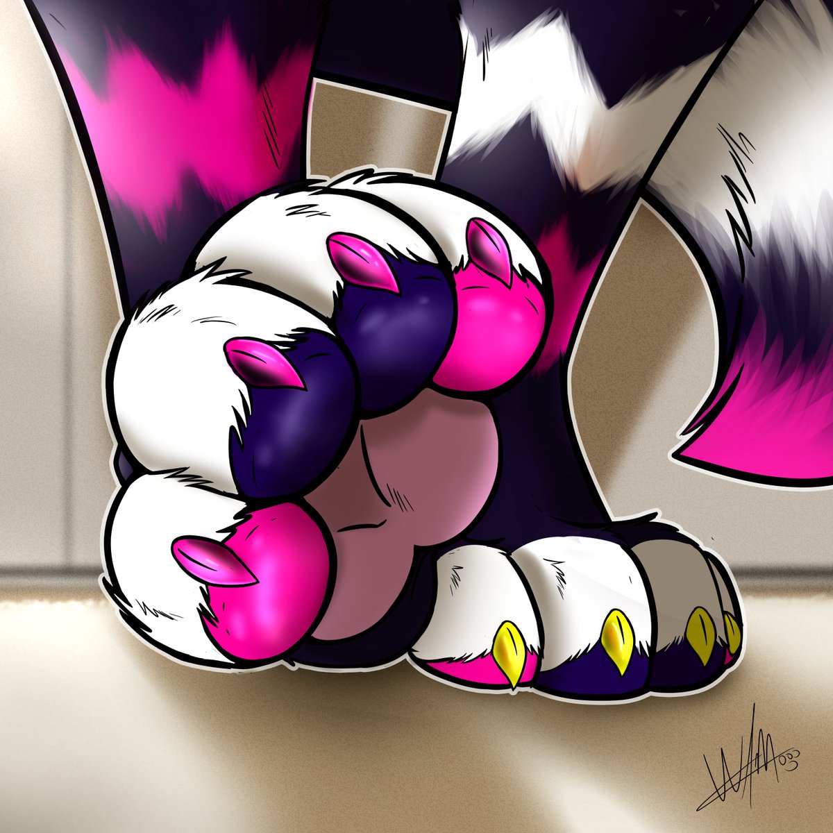 YCH for <a href="/MoshLleph/">Mosh Lleph</a> THX <3
#furry #macrofurry #sizetwitter #paws #soles