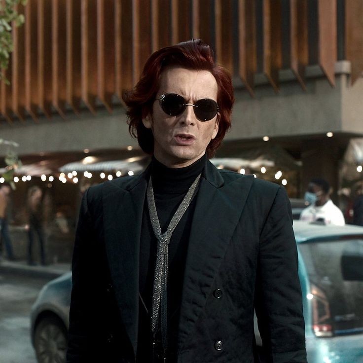 Crowley is trying something a bit different with their hair for the moment. 
What do we all think?