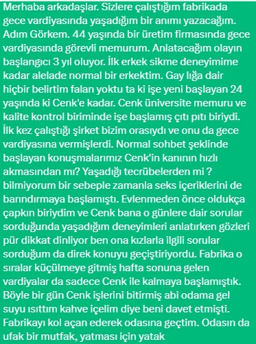 GayHikaye1905's tweet photo. Vardiyada Yoldan Çıktım https://t.co/LOI38hAcXd
