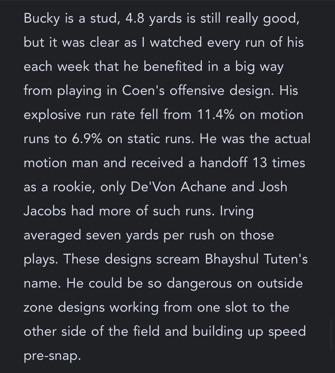 jagibbs_23's tweet image. Some Liam Coen + Bhayshul Tuten reading for you on this fine Saturday
Coen presents so many paths to upside 🚀🧨💣🌋☄️