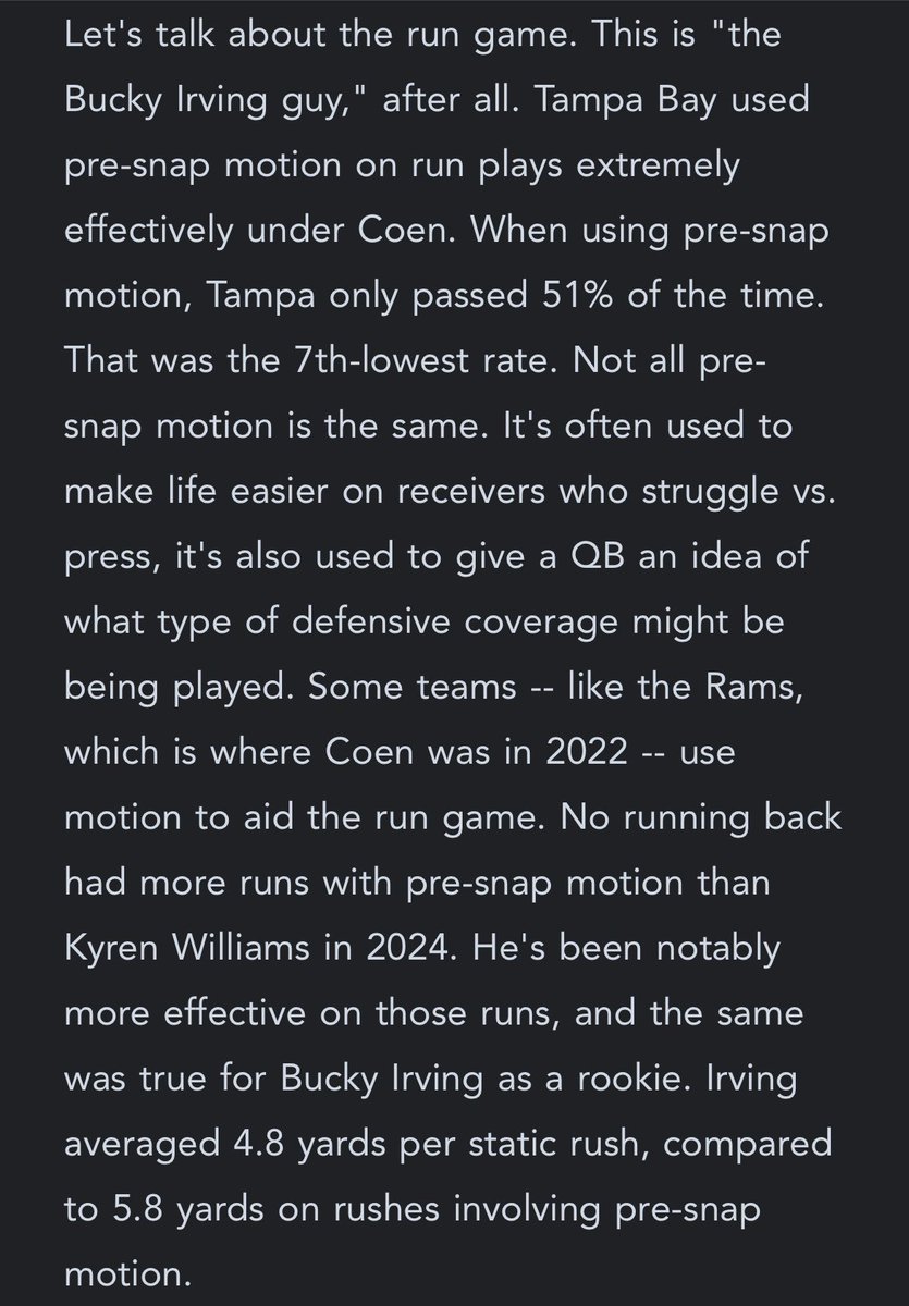 jagibbs_23's tweet image. Some Liam Coen + Bhayshul Tuten reading for you on this fine Saturday
Coen presents so many paths to upside 🚀🧨💣🌋☄️