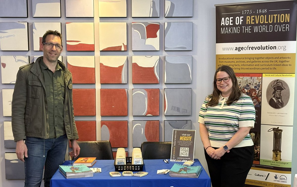 Ben Marsh (@marshben1) on Twitter photo Great to chat & share ideas & resources with <a href="/Waterloo200org/">Age of Revolution</a> & so many passionate historians & teachers at <a href="/histassoc/">Historical Assoc</a> #haconf25 - so pleased the new graphic novel on #BillyWaters is of interest. Drop us a line at ageofrevolution@kent.ac.uk for any follow-ups or free class copies! Great to chat & share ideas & resources with <a href="/Waterloo200org/">Age of Revolution</a> & so many passionate historians & teachers at <a href="/histassoc/">Historical Assoc</a> #haconf25 - so pleased the new graphic novel on #BillyWaters is of interest. Drop us a line at ageofrevolution@kent.ac.uk for any follow-ups or free class copies!
