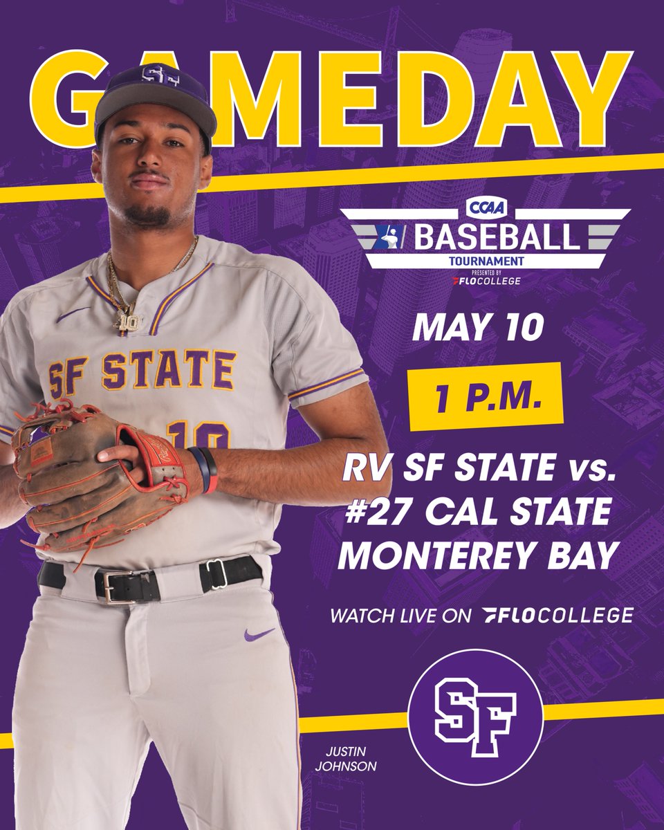 SF State Baseball (@sfstatebaseball) on Twitter photo Championship Gameday! Gators need to win twice to take the crown!
🆚1-seed <a href="/OtterAthletics/">#MakeWavesMB</a>
📍Reeder Field
🕐1 pm
📺flocollege.com
📊sfstategators.com/livestats_bsb
🎟️goccaa.org/sports/2021/9/… Championship Gameday! Gators need to win twice to take the crown!
🆚1-seed <a href="/OtterAthletics/">#MakeWavesMB</a>
📍Reeder Field
🕐1 pm
📺flocollege.com
📊sfstategators.com/livestats_bsb
🎟️goccaa.org/sports/2021/9/…