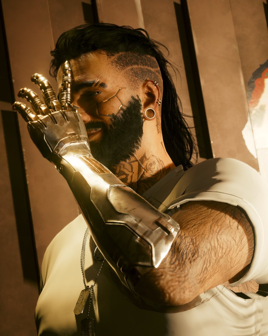 yourlocalmerc's tweet photo. I swear the third one looks like he’s mewing 😭😭😭
—
#Cyberpunk2077PhotoMode #Cyberpunk2077 https://t.co/KexeDTnQnv