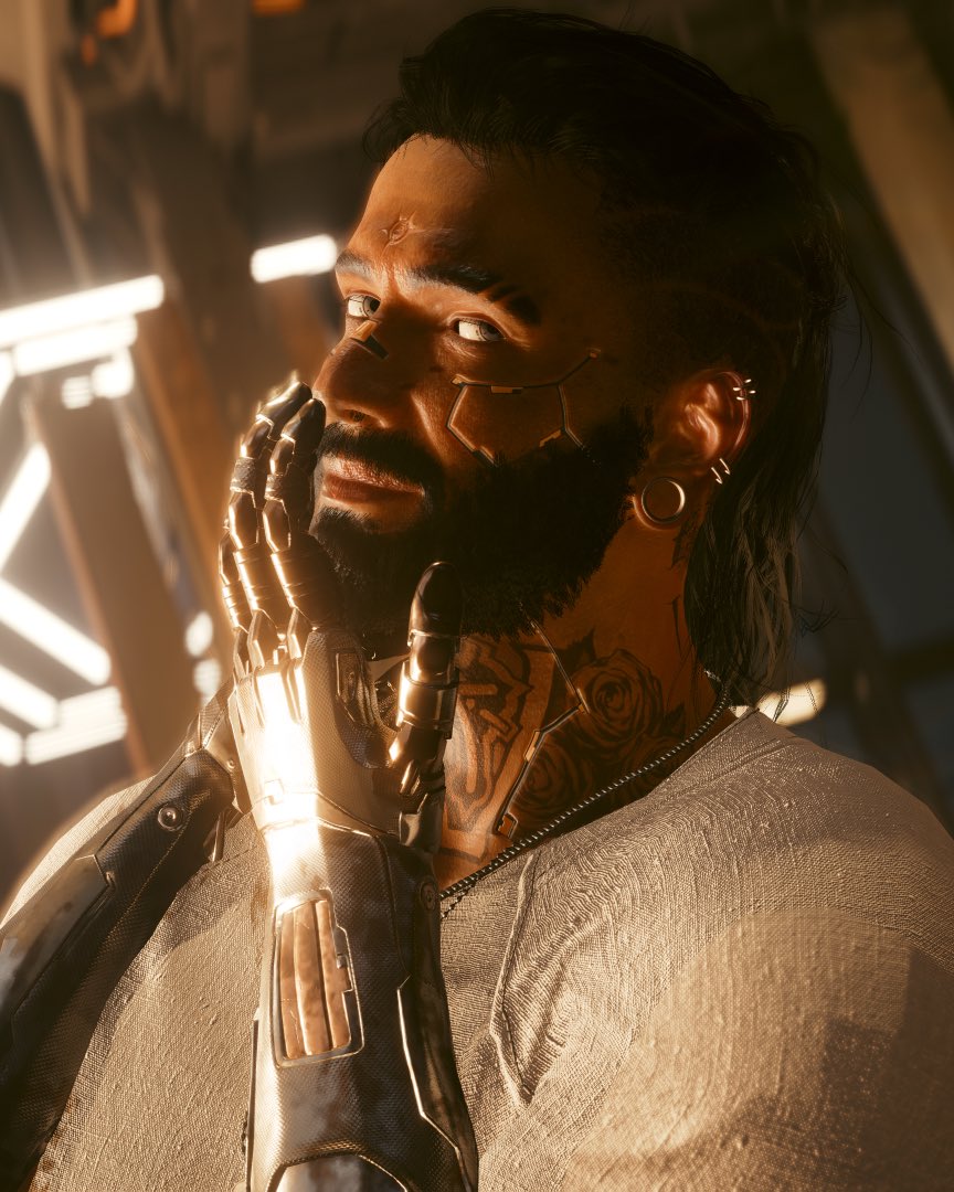 yourlocalmerc's tweet photo. I swear the third one looks like he’s mewing 😭😭😭
—
#Cyberpunk2077PhotoMode #Cyberpunk2077 https://t.co/KexeDTnQnv