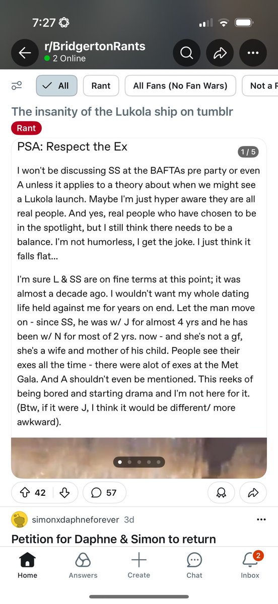 darkharshnotfun's tweet photo. If there’s ever a true question as to “who has the most unwell stans in the Bridgerton fandom,” allow me to direct you to this Reddit post. 1/2 https://t.co/OMGvZf3qf1