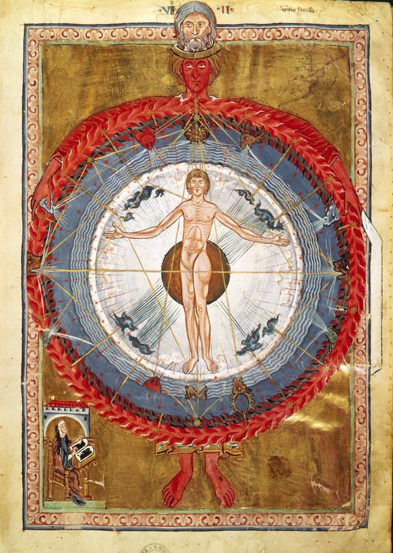 The Universal Man, Liber Divinorum Operum of St. Hildegard of Bingen, c.1165