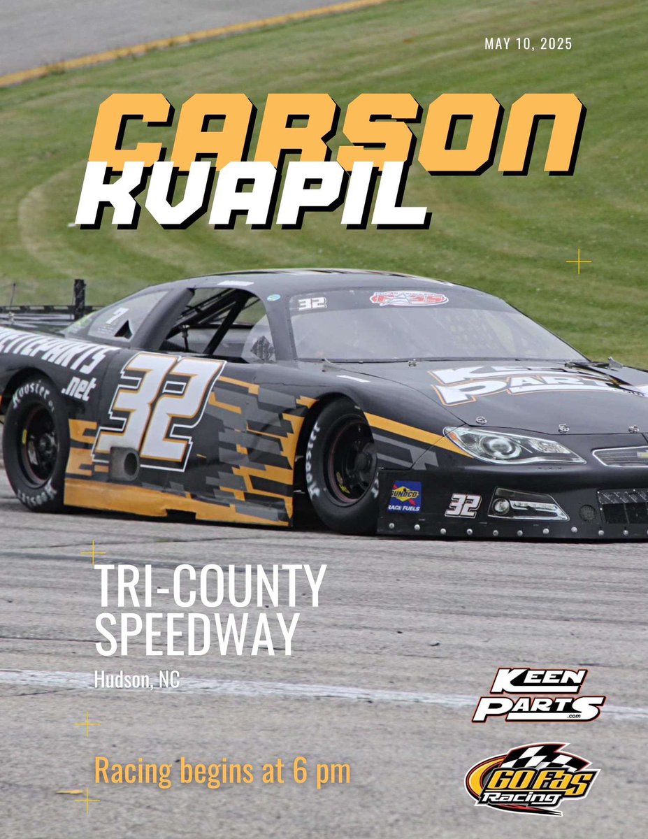 Carson Kvapil (@carson_kvapil) on Twitter photo Heading to Tri County Speedway tonight for some LMSC racing. Huge thanks to Archie St Hilaire <a href="/KeenParts/">CorvetteParts.net</a> LKN Mechanical MPI. Heading to Tri County Speedway tonight for some LMSC racing. Huge thanks to Archie St Hilaire <a href="/KeenParts/">CorvetteParts.net</a> LKN Mechanical MPI.