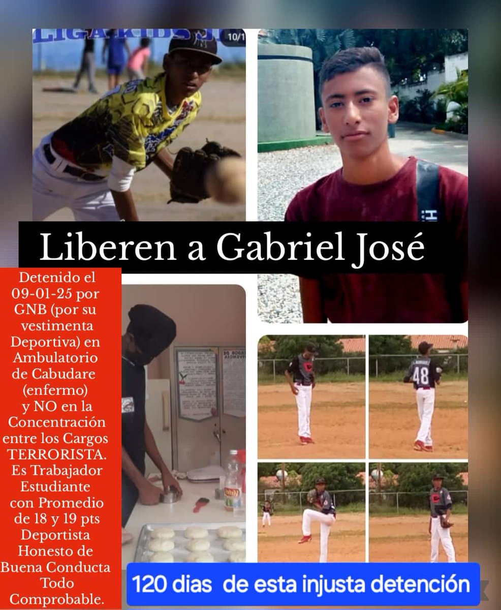 #10May Hoy recordamos al adolescentes Gabriel José Rodríguez, el único Adolescentes que queda privado de libertad en el Edo Lara desde hace 4 meses. Alzamos la voz por el respeto a sus derechos y solicitamos su Libertad!!
