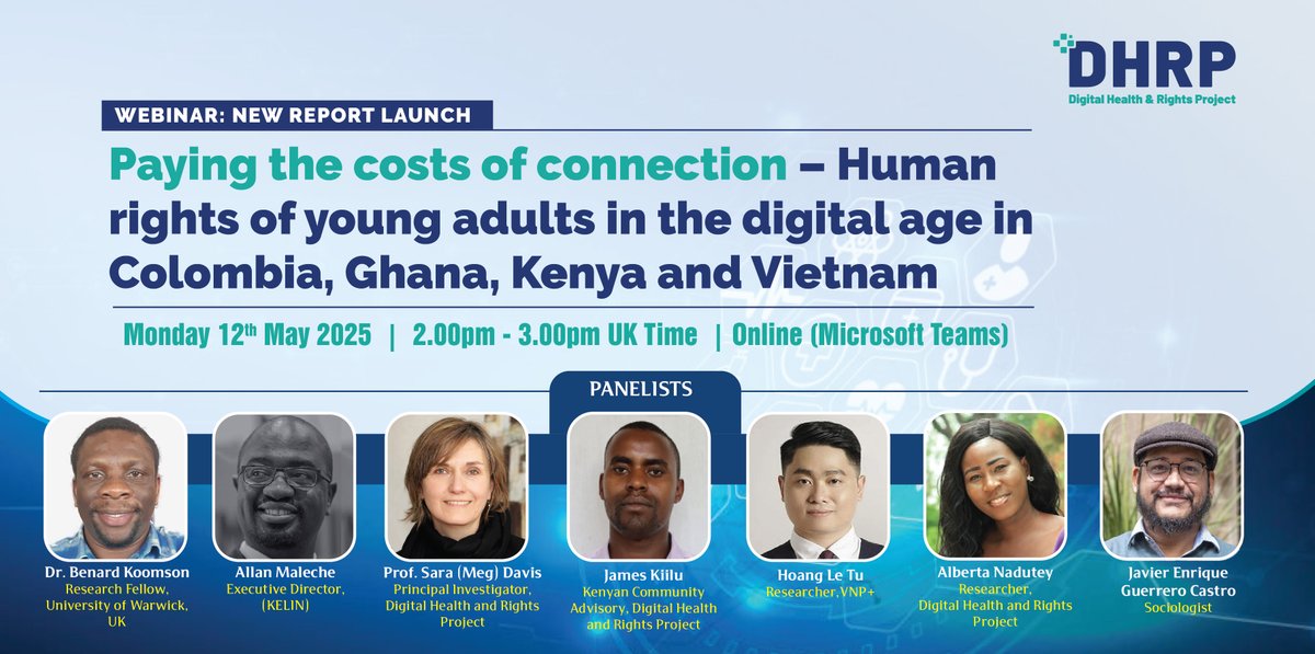 GNP+ (@gnpplus) on Twitter photo 📢 Register to join <a href="/DigHealthRights/">Digital Health and Rights Project</a> us for the launch of the latest Report.
🗓 12 May 2025 | 🕑 2:00–3:00 pm UK Time
Discover insights on digital health rights, privacy, and young people’s digital futures.
🔗 Register here: events.teams.microsoft.com/event/e16f8d0a…
#DigHealthRights. 📢 Register to join <a href="/DigHealthRights/">Digital Health and Rights Project</a> us for the launch of the latest Report.
🗓 12 May 2025 | 🕑 2:00–3:00 pm UK Time
Discover insights on digital health rights, privacy, and young people’s digital futures.
🔗 Register here: events.teams.microsoft.com/event/e16f8d0a…
#DigHealthRights.