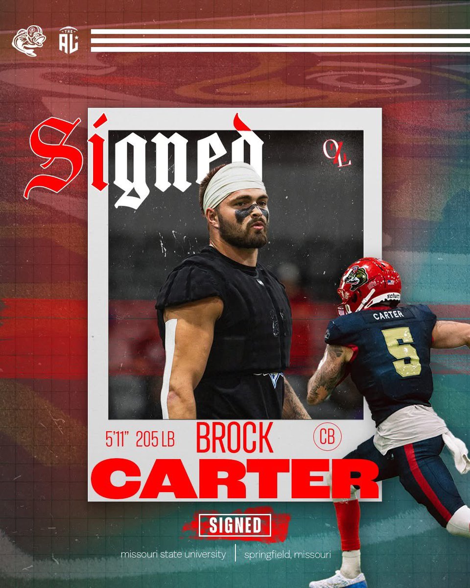 OzarksLunkers's tweet image. CAMP IS COMING — PLAYER SPOTLIGHT: BROCK CARTER
No one outworks the Lunkers' 2024 Defensive Player of the Year.

A coverage captain and complete force on defense, Brock Carter returns to camp as one of the Lunkers’ most dependable weapons. He’s all gas, no brakes.…