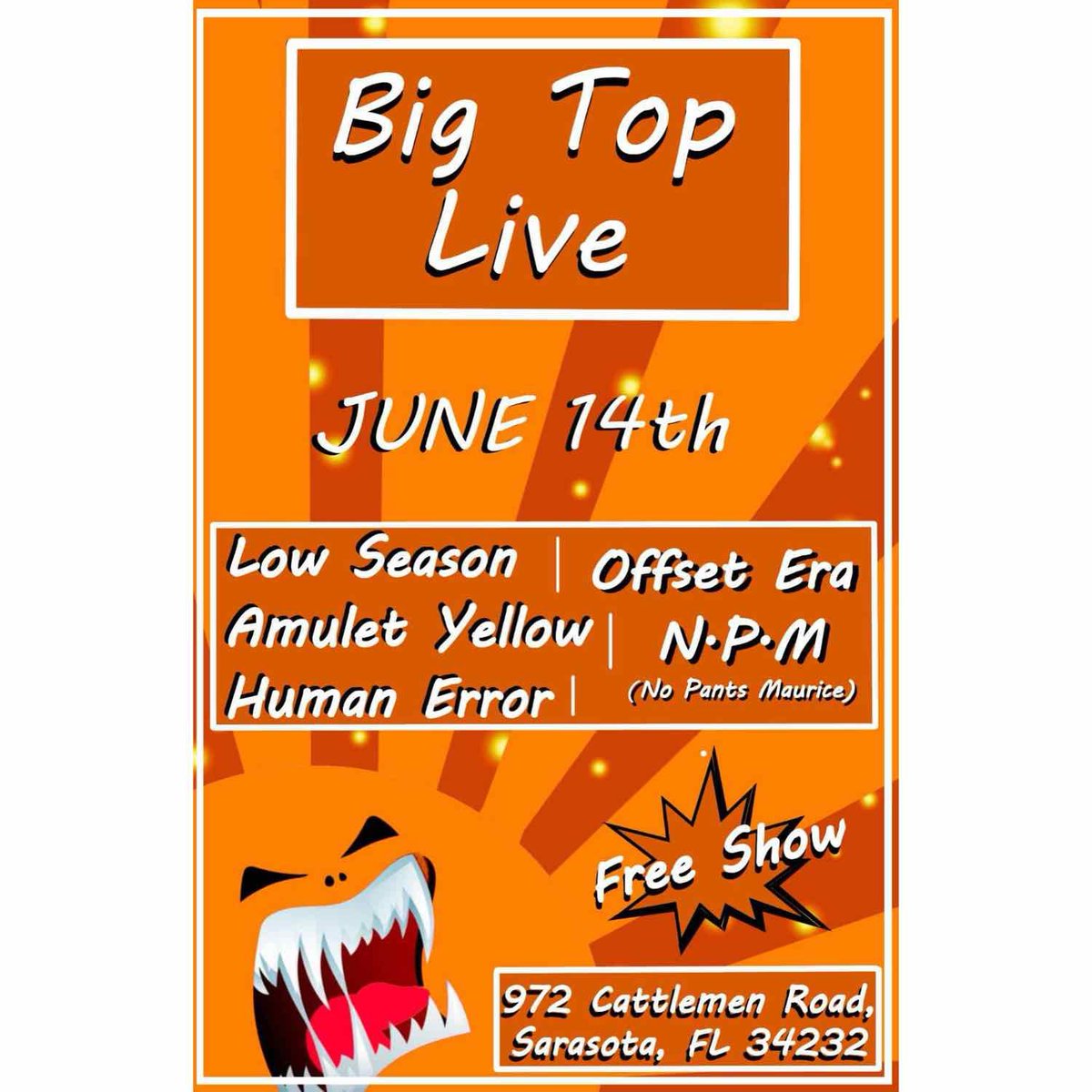 June 14th in Sarasota at Big Top Live! facebook.com/events/s/big-t…