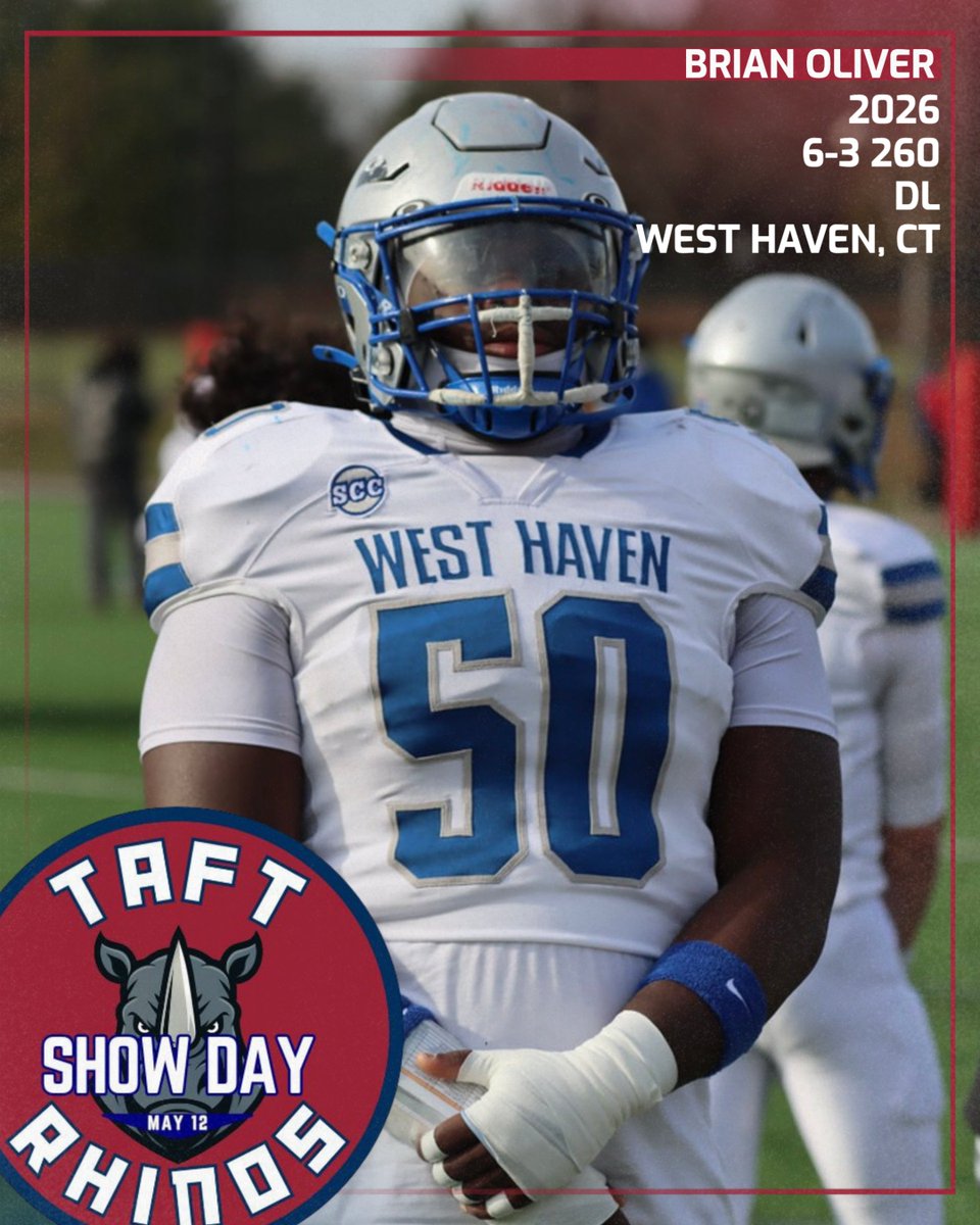 Taft Football (@taftfootballct) on Twitter photo ๐ฑ<a href="/BrianOliver50/">Brian โBOโ Oliver Jr</a>
๐6-3 260
๐ West Haven, CT
๐ฝ๏ธyoutube.com/watch?v=IBZu9zโฆ ๐ฑ<a href="/BrianOliver50/">Brian โBOโ Oliver Jr</a>
๐6-3 260
๐ West Haven, CT
๐ฝ๏ธyoutube.com/watch?v=IBZu9zโฆ