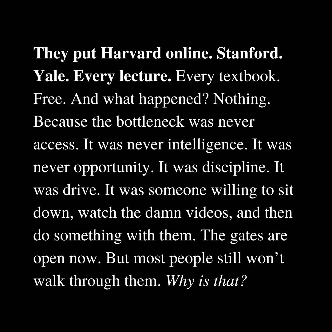 Information is abundant, it's desire that's scarce.