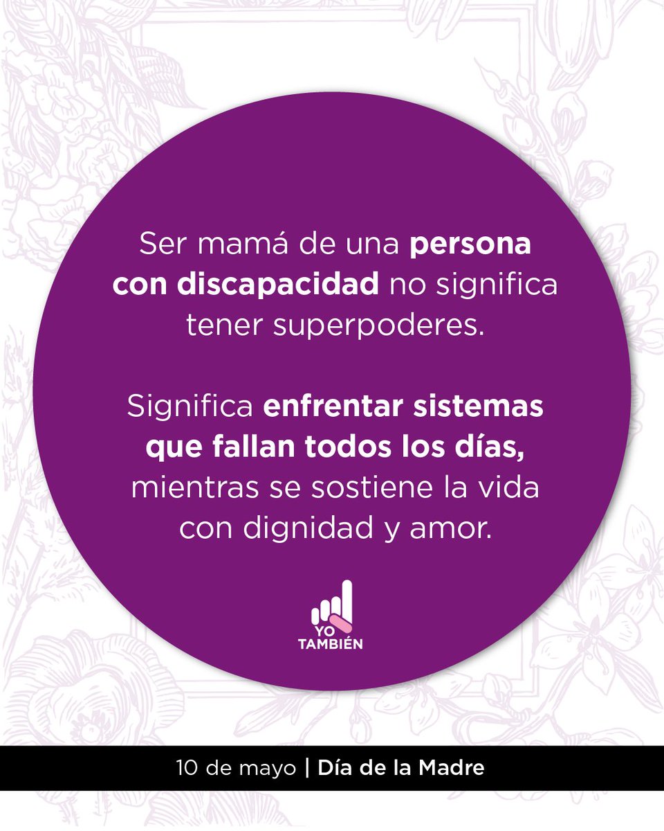 Además de ser un motivo de conmemoración y reconocimiento, este #DíadelasMadres te invitamos a reflexionar sobre las barreras adicionales que las madres de personas con discapacidad afrontan día a día a lo largo de su vida. ♿️🤰🏻

En una sociedad que históricamente ha cargado el