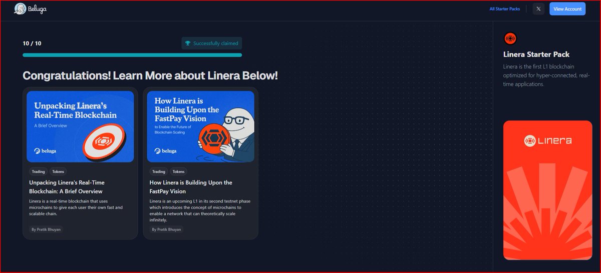 hottiebabegem โซท๐โซธ ๐ โ Gnoma ๐งโโ๏ธ,๐งโโ๏ธ (@hottiebabegem) on Twitter photo Linera Starter Pack
Linera is the first L1 blockchain optimized for hyper-connected, real-time applications.
โ
Go to starter.heybeluga.com/linera
โข Connect your Wallet
โข Verify Email and Click โStart hereโ then follow the steps
<a href="/linera_io/">Linera โ๏ธ</a> #microchains Linera Starter Pack
Linera is the first L1 blockchain optimized for hyper-connected, real-time applications.
โ
Go to starter.heybeluga.com/linera
โข Connect your Wallet
โข Verify Email and Click โStart hereโ then follow the steps
<a href="/linera_io/">Linera โ๏ธ</a> #microchains