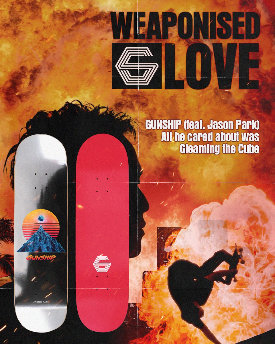 GUNSHIPMUSIC's tweet image. 🛹 SUPER LIMITED GUNSHIP DECKS! 🛹
ᯓ ★ Get your Fresh Planks - OUT NOW ★ᯓ
STORE: gunship.tmstor.es/product/skateb…
Introducing the Gunship X Jason Park deck.
As featured in the Weaponised Love music video.
Size: 8.25"
100% US Hard Rock Maple