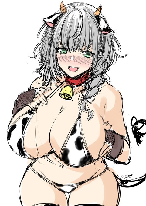 白〇ノエルさん 牛ビキニ 