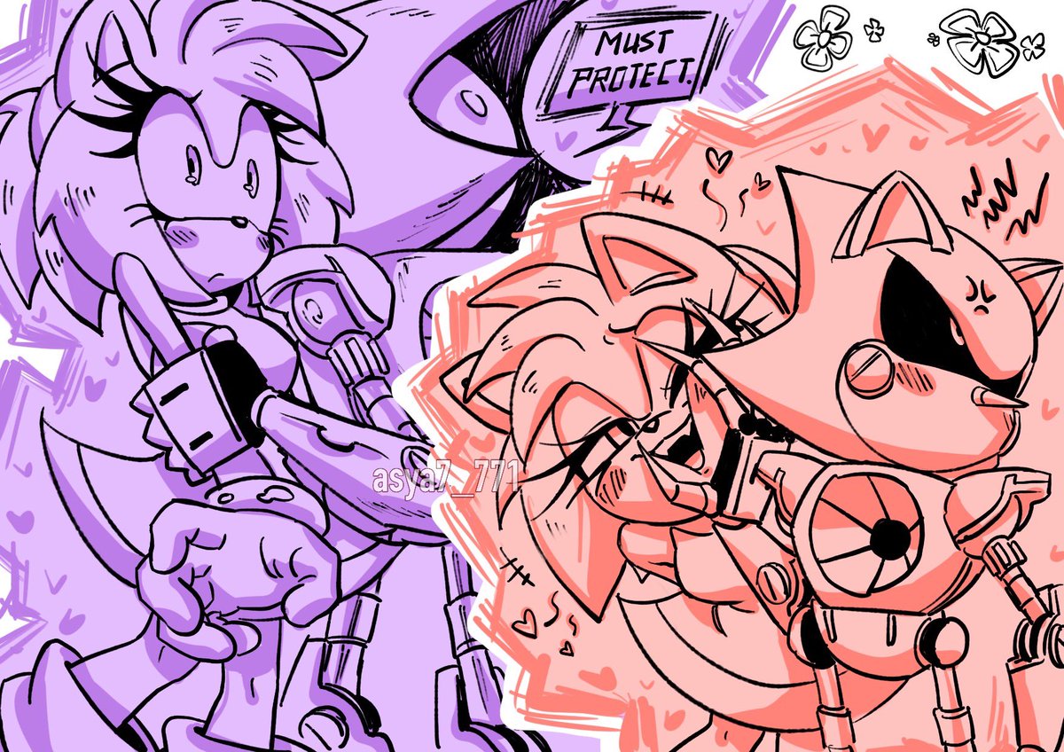 Andddd last part !! 🤖🌷

#metamy #amyrose #metalsonic #sonic