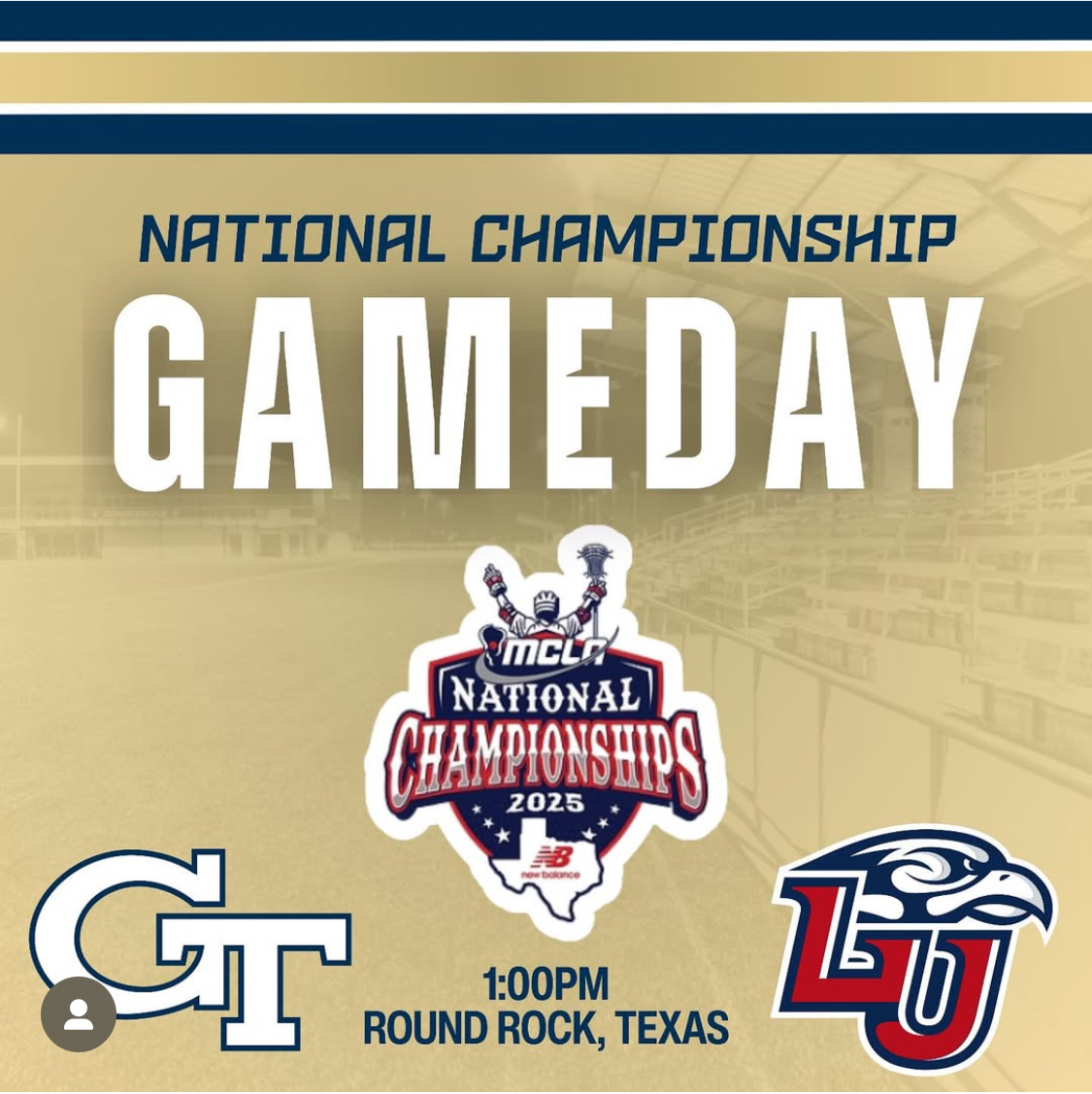 GAME DAY! The Jackets will take on <a href="/LibertyLax/">Liberty Men's Lacrosse</a> for the <a href="/MCLA_Tournament/">2025 MCLA National Tourney</a> Championship Title. 
1pmCST in Round Rock, TX  Stay tuned for updates #ROLLHIVE 🐝🥍