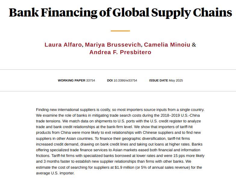 NBER (@nberpubs) on Twitter photo Examining the role of banks in mitigating trade search costs during the 2018–19 US-China trade tensions, from <a href="/lalfaro/">lalfaro</a>, Mariya Brussevich, @cminoiu, and <a href="/a_presbitero/">Andrea Presbitero</a> nber.org/papers/w33754 Examining the role of banks in mitigating trade search costs during the 2018–19 US-China trade tensions, from <a href="/lalfaro/">lalfaro</a>, Mariya Brussevich, @cminoiu, and <a href="/a_presbitero/">Andrea Presbitero</a> nber.org/papers/w33754