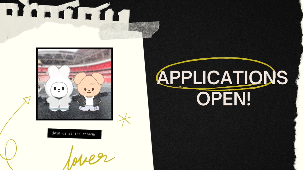 🐰 APPLICATIONS OPEN 🐶

The links to each application are on our Carrd and in the thread below!