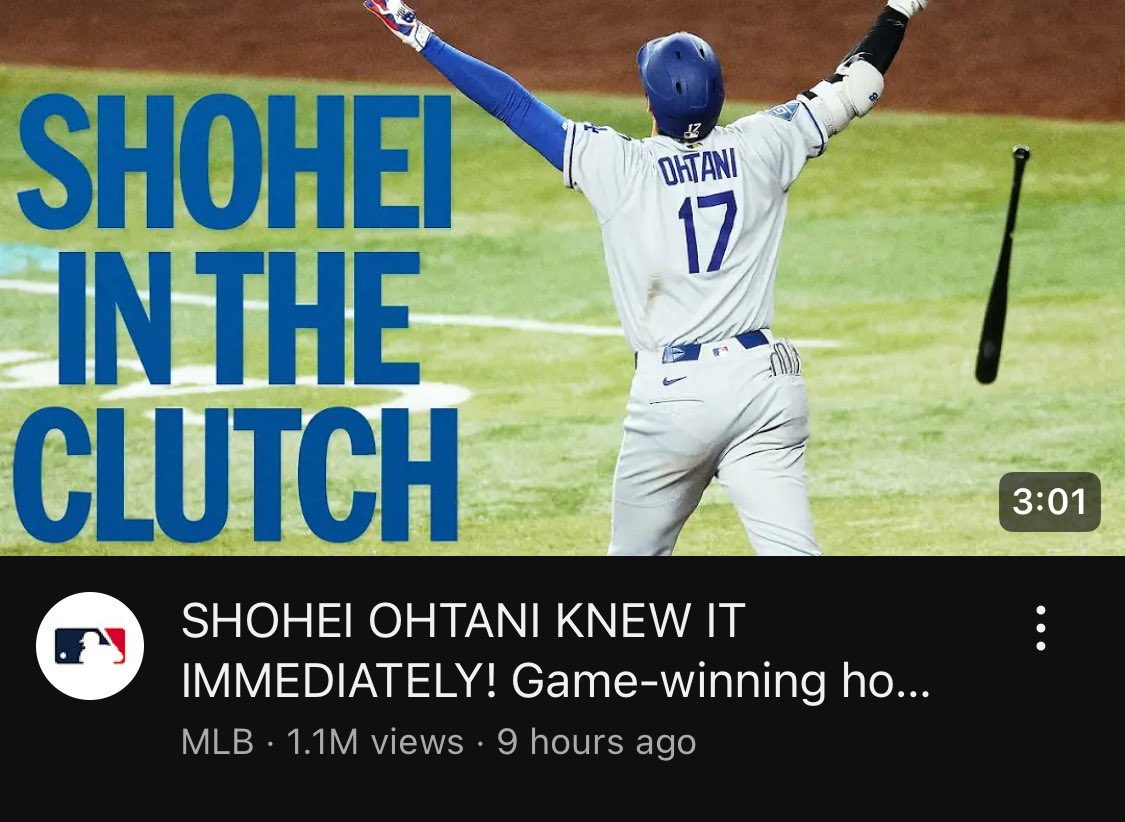 1.1 million views in nine hours for May regular season heroics. If you’re wondering why Shohei gets all the social media posts, that’s why. It’s not for you. It’s for a Japanese audience that is, on average, far more engaged with the sport.