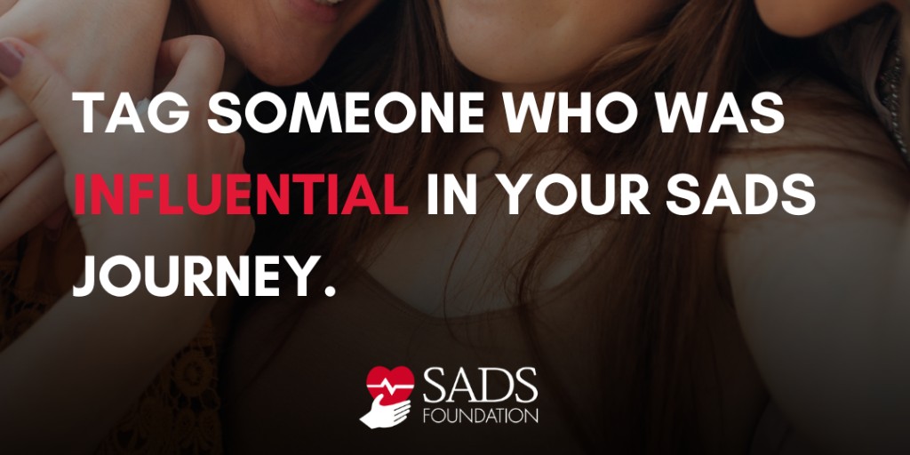 The journey after being diagnosed with a SADS condition is filled with uncertainty - and one of the things that helps most is those who support you along the way. Tag one of them, or all of them, in the comments to let them know that you appreciate them. 

sads.org/get-involved/c…