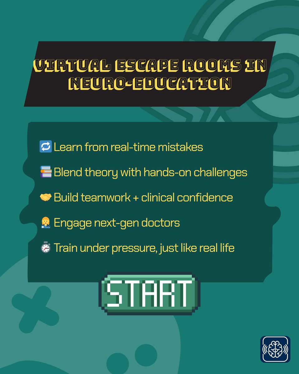 Ever tried escaping a room and learning neurology at the same time? These virtual escape rooms are more than just fun - they help us think fast, work as a team, and learn from mistakes in real time. It`s like prepping for real life, minus the actual patient stress. #Neurology
