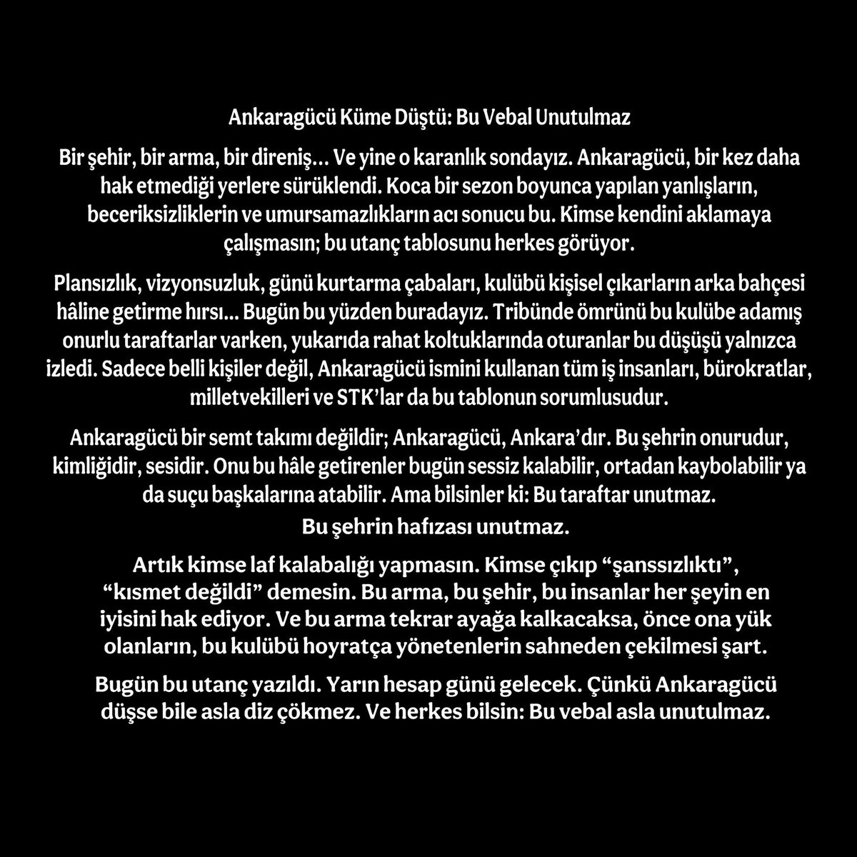 Bu vebal unutulmaz…