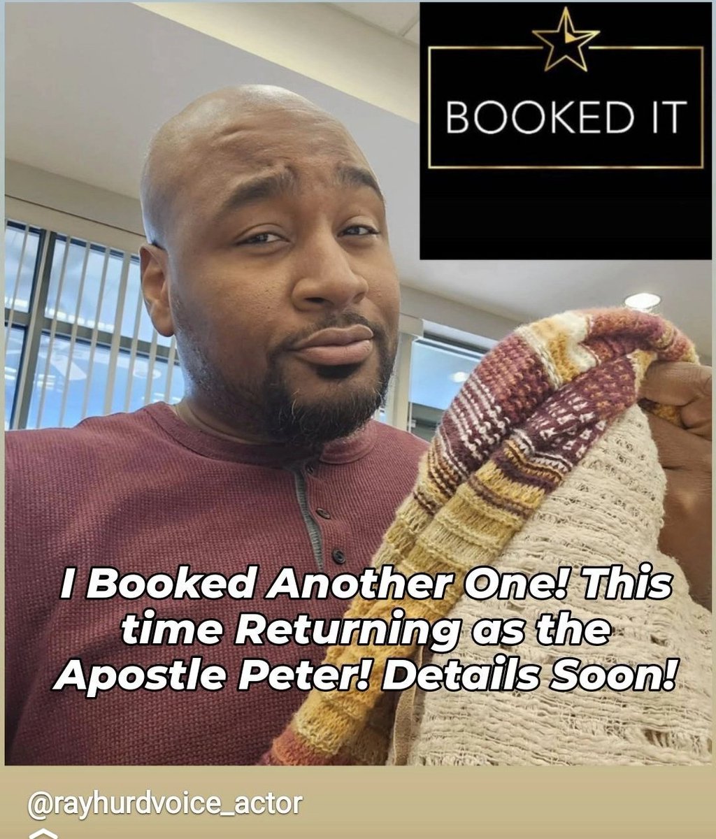 RayHurdVoice_VO's tweet image. I Booked Another One! This time Returning as the Apostle Peter! Details Soon!
@marycollinsagency @oakleywhite_kinfolk
#followers #following #highlight