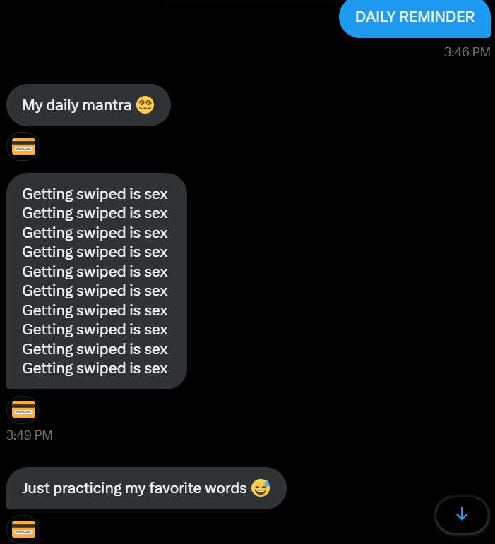 ⚜️Swiping is sex 💳

⚜️DM to get treated like My credit card 💦

[ findom freeloader ripoff ]