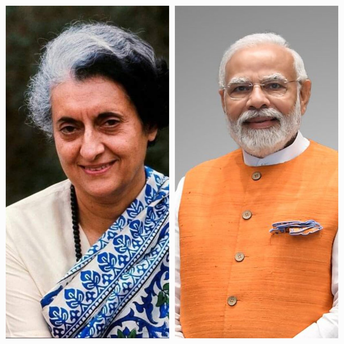 वाह मोदी जी वाह ...!! 

इसलिए कहते हे इंदिरा गांधी जैसा होना हर किसी के बस की नहीं हे.

यूंही नहीं बोला जाता था.
Indira is India and India is इंदिरा 🫡🇮🇳