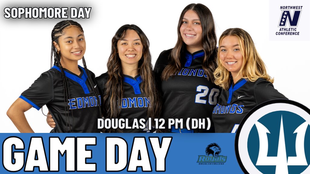 EdmondsTritons's tweet image. 🔱🥎 It’s Sophomore Day for @EdmondsSoftball! We’ll honor these 4 ladies in between games. 

🆚 Douglas 🇨🇦 
🕛 12 pm (DH)
📍 Triton Field
🎟️ General admission $7
📊 edmondstritons.com/sports/sball/2…
🎥 nwacsportsnetwork.com/edmonds 

#ETO