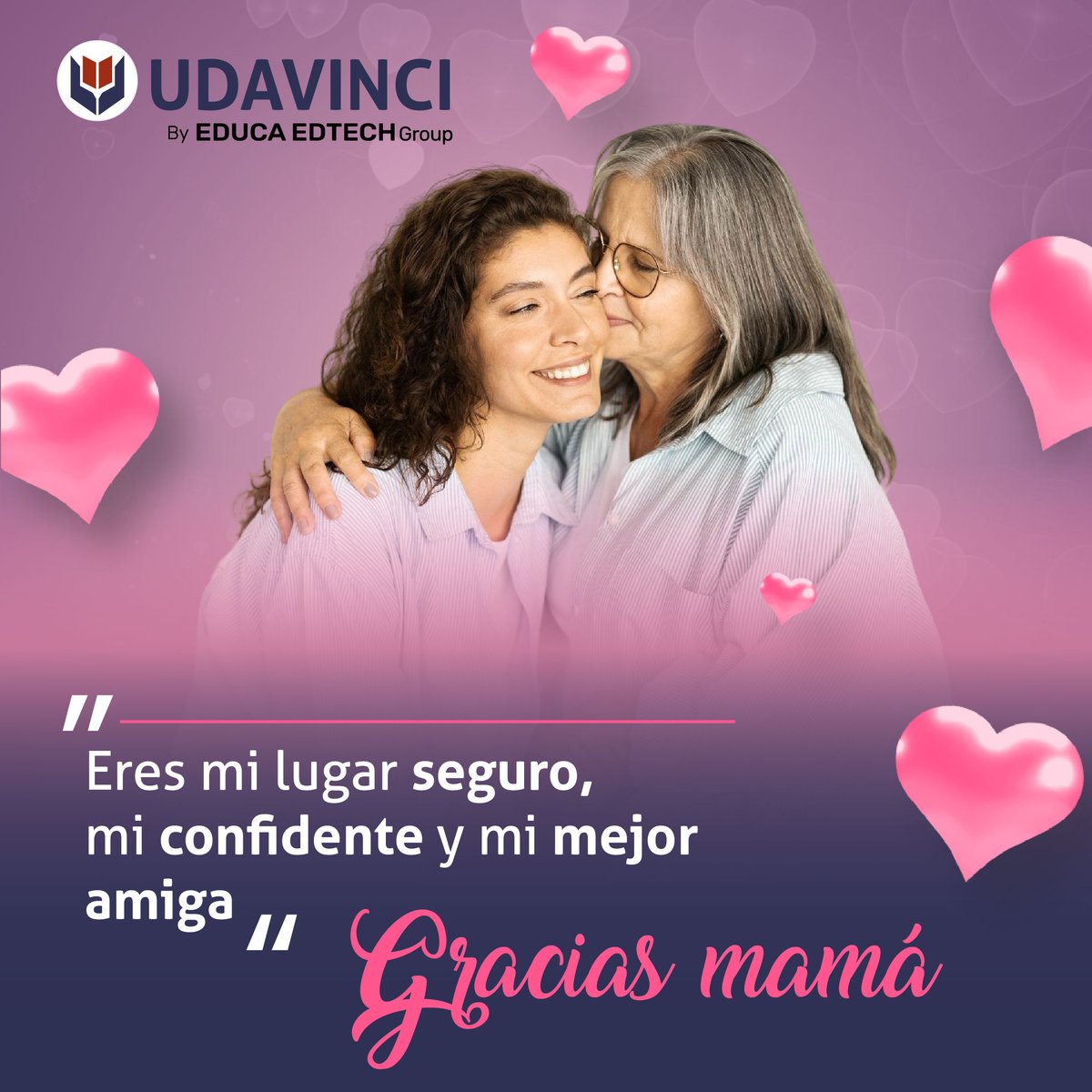 udavinci's tweet photo. El amor de mamá es el que nos impulsa a seguir, el que nos da fuerza y nos hace ser mejores cada día💖🌷#DíaDeLasMadres #UDAVINCI https://t.co/KWl0ujjEMQ