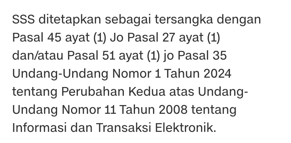 SSS ga bisa dijerat pasal 27 ayat (1) dan Pasal 35 UU ITE.

Yuk, bahas dua pasal tersebut 🧵

(Sebenernya lagi ga mau nongol, but oh, istg, this stupid country &amp; its stupid law enforcements always have a way to make me angry.)

Pertama, kita bahas 27 ayat (1) (bukan ayat (2))