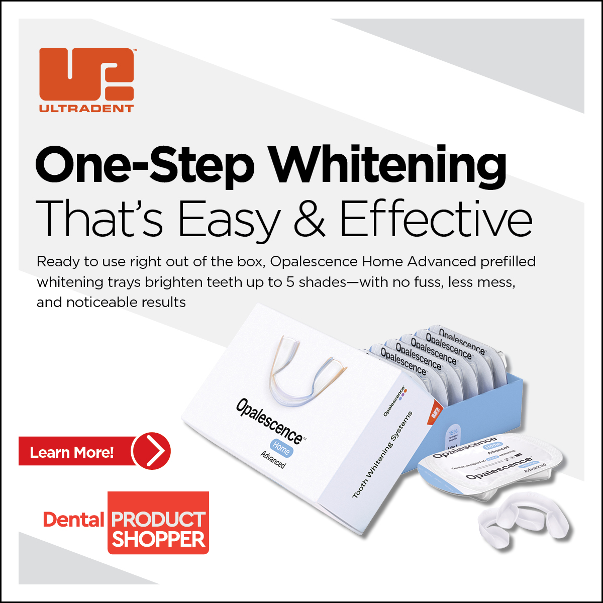 With Opalescence™️ Home Advanced, providing professional teeth whitening has never been easier. Each tray offers a clean, no-fuss application. Patients simply open the package, place the trays, and wear for the recommended time. Learn more! hubs.la/Q03kF-jV0