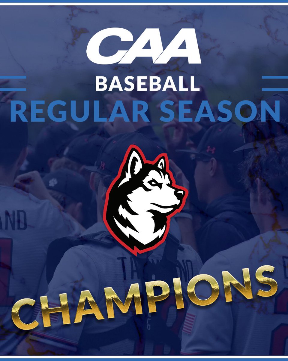 Coastal Athletic Association (@caasports) on Twitter photo ⚾️ Before today’s action we can’t forget to mention that <a href="/GoNUbaseball/">Northeastern Baseball</a> has clinched the #CAABaseball regular season title! ⚾️ Before today’s action we can’t forget to mention that <a href="/GoNUbaseball/">Northeastern Baseball</a> has clinched the #CAABaseball regular season title!