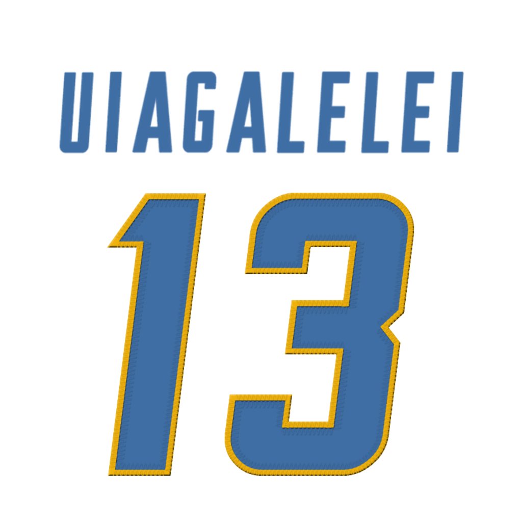NFL Jersey Numbers (@nfl_jersey_num) on Twitter photo Los Angeles Chargers QB DJ Uiagalelei (<a href="/DJUiagalelei/">DJ Uiagalelei</a>) is wearing number 13. Last assigned to Keenan Allen. #BoltUp Los Angeles Chargers QB DJ Uiagalelei (<a href="/DJUiagalelei/">DJ Uiagalelei</a>) is wearing number 13. Last assigned to Keenan Allen. #BoltUp